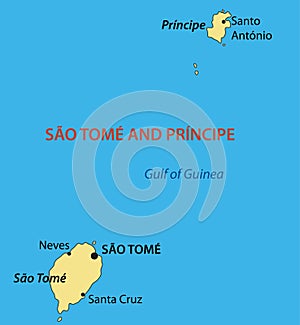 Democratic Republic of Sao Tome and Principe - vector map