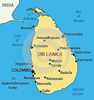 Democratic Socialist Republic of Sri Lanka - map