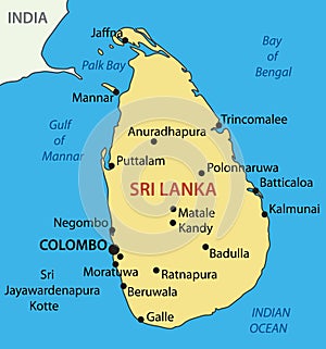 Democratic Socialist Republic of Sri Lanka - map photo
