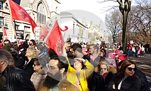 Democratic Socialists of America, Women`s March, NYC, NY, USA