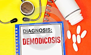 Demodecosis. Text label for a medical diagnosis.