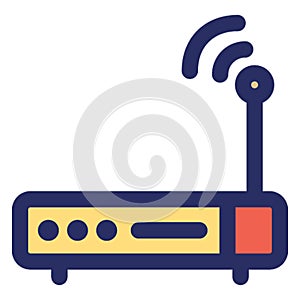 Demodulator Isolated Vector with Outline icon which can easily modify or edit