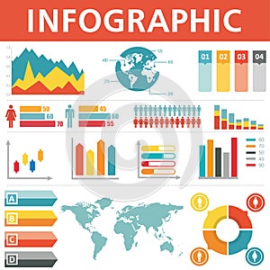 Demographic infographics set photo