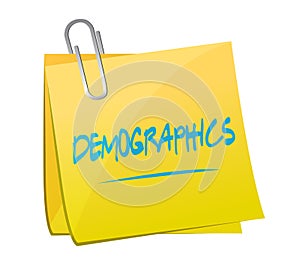 demographics post it illustration design