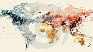 Demography Change Illustration: Trends, Data, Population Shift Analysis for Visual Representation