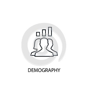 Demography concept line icon. Simple