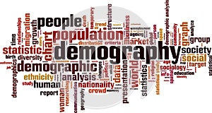 Demography word cloud photo