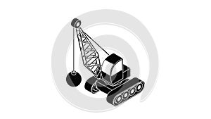 Demolish truck icon animation