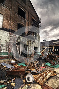 Demolished Brick Building photo