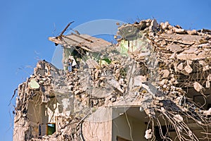 Demolished building