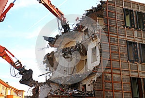 Demolished building