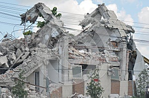 Demolished building