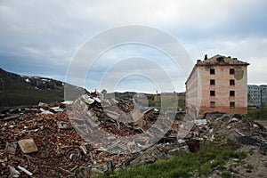 The demolished home