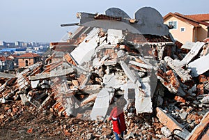 Demolished house