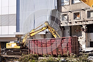 Demolishing building photo