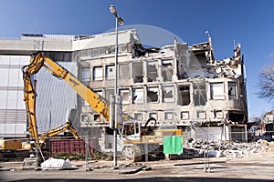 Demolishing building photo