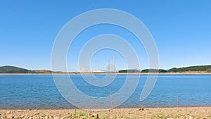 Demolition of the cooling towers and a chimney of the Compostilla II thermal power plant