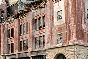Demolition of Old Brick Building in downtown Portland OR