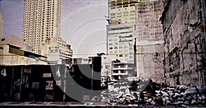 The Demolition of an old establishment. Location: Escolta, Manila Philippines photo