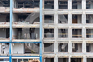 Demolition old hospital building in Dutch city Zwolle