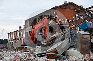 Demolition of an old industrial building