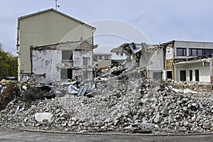 demolition of an old school building