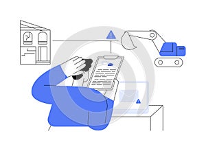 Demolition order abstract concept vector illustration.