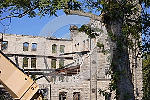 Demolition of the storage building of the Boellberger MÃ¼hle