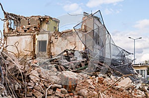 Demolition work house