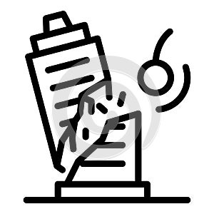 Demolition work icon, outline style