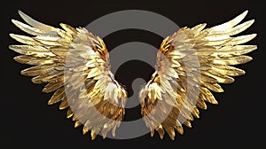 Demon Angel shiny golden hell Wings