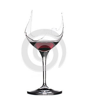 Demon drink red wine in glass