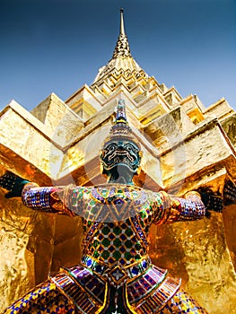 Demon guard is protecting the golden temple