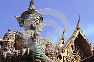 Demon guardian at the grand palace ,Bangkok , THailand