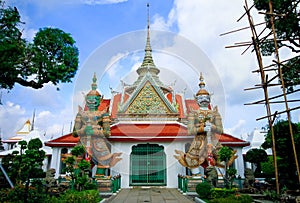 Demon Guardian at wat Arun in Bangkok