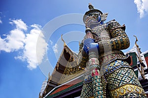 Demon Guardian in Wat Phra Kaew Grand Palace Bangkok