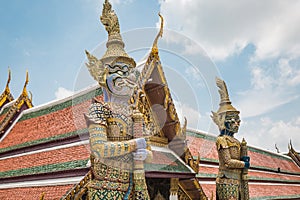 Demon Guardian in Wat Phra Kaew Grand Palace Bangkok
