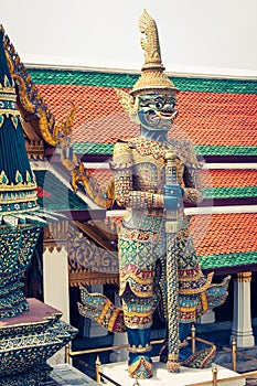 Demon Guardian in Wat Phra Kaew Grand Palace Bangkok