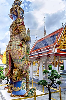 Demon Guardian in Wat Phra Kaew Grand Palace Bangkok, Thailand
