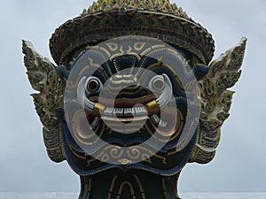 Demon Guardian in Wat Phra Kaew Grand Palace of Thailand