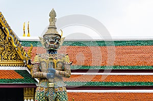 Demon Guardian at Wat Phra Kaew, Temple of the Emerald , Bangkok