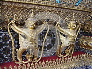 Demon Guardian, Wat Phra Keaw, Bangkok, Thailand photo