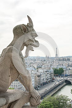 A Demon-Like Gargoyle on Notre Dame Cathedral II.