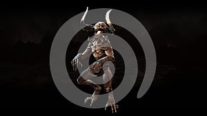 Demon mythical monster 3d render