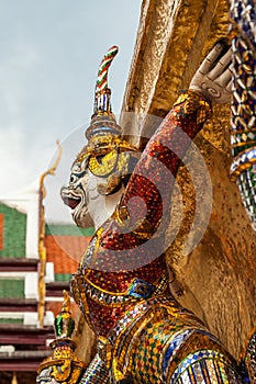 Demon statue at Wat Phra Kaew in Grand Palace, Bangkok