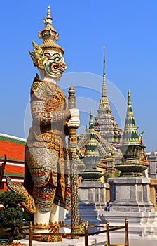 Demon in Wat Phra Kaew in Bangkok