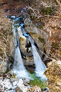 Demons mill waterfall, on Cerna river in Valcea county, Romania