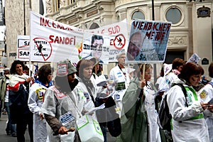 Demonstation on salary and unemployment in Paris