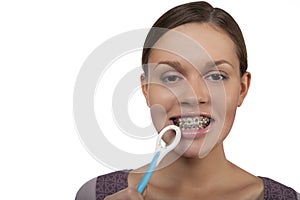 Demonstrating teeth photo