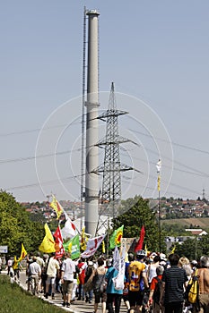 Demonstration against the nuclear power plant